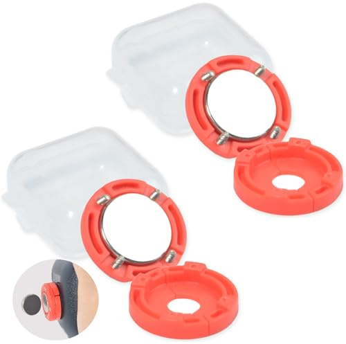HYS Mobiles Funkmikrofon Lautsprecher Magnetische Halterung | kompatibel für CB/VHF/UHF Zwei-Wege-Funkgerät Scanner Mikrofon, 2 Pack (Rot)