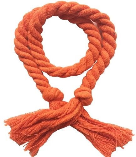 Vorhang Raffhalter 2 stücke Reine Farbe Baumwolle Vorhang Halteleine Einfache Seil Krawatte Design Wohnzimmer Zimmer Vom Boden Bis zur Decke fenster Liefert Wohnkultur Raffhalter FüR VorhäNge(Orange)