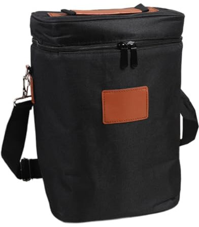 Folpus Rote Ratafia-Isoliertasche, Eisbeutel zum Aufbewahren von 4 Flaschen, Ratafia-wasserdichter Rucksack, Kühltasche, Thermotasche für Strand, Camping, Schwarz