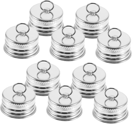 Abaodam 12stücke Schraubenabdeckkappen Aus Aluminium Für Diverse Flaschen Und Behälter Mit Breiter Öffnung Und Effizientem Schraubmechanismus Für Diy-projekte Und Vielseitige Anwendungen