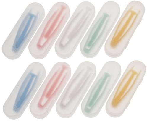 NULYLU 5sets Contact Lense Remover Tool Applicator Tweezers Kit for Suction Care Pp Material Safe for Eye Lenses