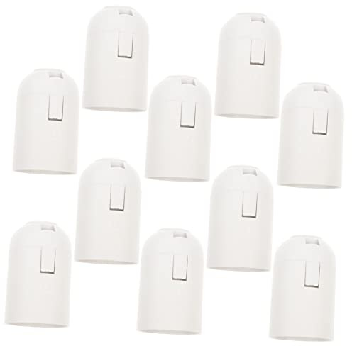 HOMSFOU Lot de 20 Douilles E27 en Plastique pour Lampes Support Solide et Facile à Installer Accessoire de Décoration Minimaliste Compatible Luminaires Suspendus