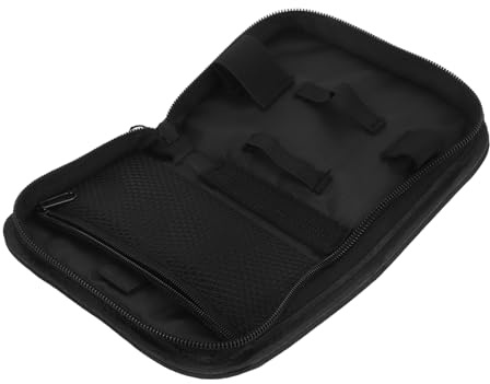 IWOWHERO Estuche en Sangre, Organizador Médico Portátil Negro de Poliéster Compartimentos Múltiples, Adecuado para Viaje y Oficina