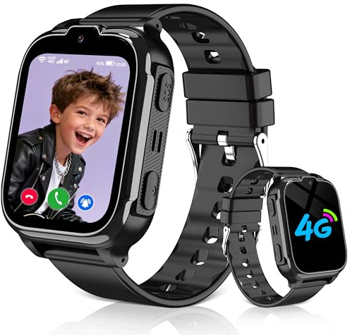 Smartwatch Kinder, 4G Kinder Smartwatch mit GPS und Telefon, Wasserdicht Smart Watch Kinderuhr GPS mit Anruffunktion Videoanruf SOS Voice Chat Wecker Schulmodus Jungen Mädchen Student Geschenk