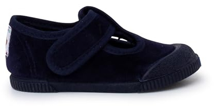Pisamonas Pepitos Barefoot Terciopelo Puntera Goma Talla 22 Color Azul Marino