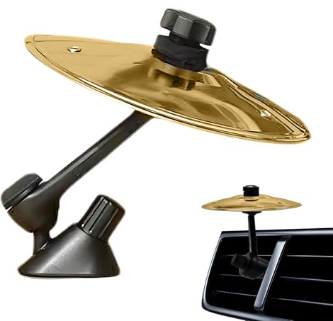 Coche Crash Platillos Car Cymbals Auto Tambor Platillo Mini Batería Coches Accidente Automóvil Batería Instrumentos Musicales para todo tipo de vehículos (plateado/dorado)