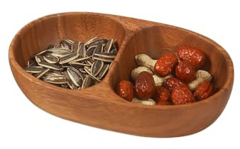 Fuuxtci Boles Para Aperitivos De Niños,Cuencos Pequeños Para Servir Contenedores Para Snacks | Plato Con Compartimentos Dobles Para Comida Cereales Dulces Frutos Secos Ensalada Cocina Acampadas Picnic