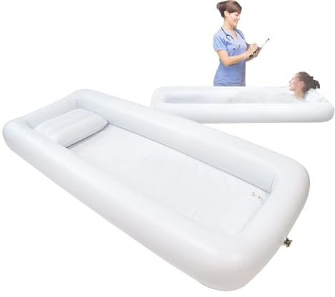 Medizinisches Aufblasbares Bettbadewannenset Aus PVC Am Nachttisch, Geeignet for Ältere, Behinderte, Bettlägerige Und Postoperative Patienten