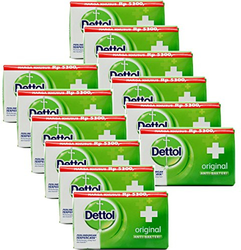 Dettol Anti-Bacterial Hand and Body Bar Soap, Original, 110 Gr / 3.88 Oz (Pack of 12)