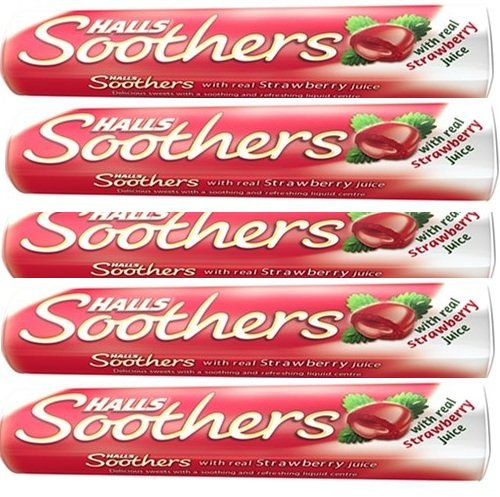 Halls Soothers Lozenges Strawberry PACK OF 5