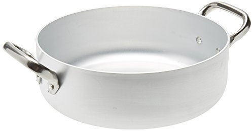 Pentole Agnelli Alluminio ALMA106PI28 Linea Casseruola Bassa, Fondo a Induzione con 2 Manici Cool, 28 cm, Acciaio