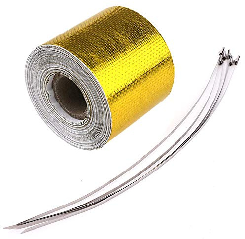 F Season 10m x 5cm Hitzeschutz Band selbstklebend Gold Tape Klebeband hitzeisolierend golden bis 450°C