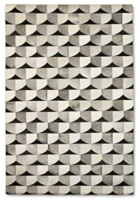 Zerimar Alfombra Patchwork Piel de Vaca | Alfombra Piel Vaca Natural | Medidas: 140x70 cm | Alfombra Retazos | Alfombra Salón | Alfombras Habitación