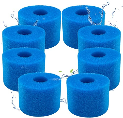 ZFTCN Filtro de Piscina Esponja de Espuma, para Esponja de Filtro Tipo s1, para Filtro de Remolino, Filtro de Esponja Reutilizable y Lavable, Filtro s1 (8 Piezas)