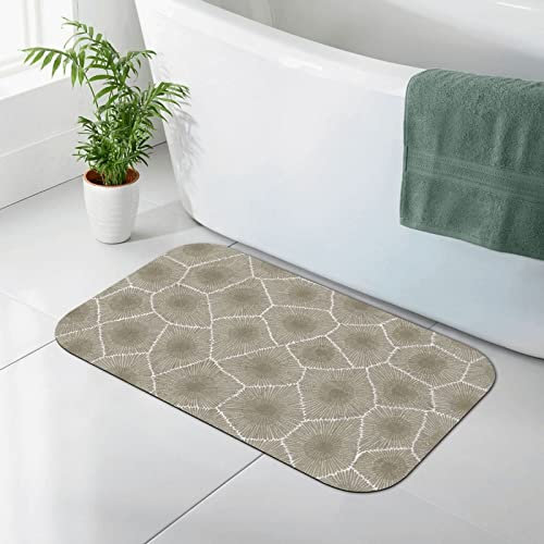 ASEELO Petoskey Stone Badezimmerteppich, saugfähige Pads, Kieselgur-Matte, 50 x 80 cm