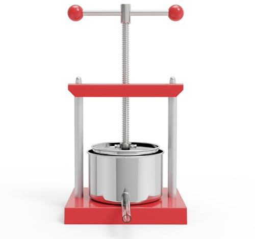 SQUEEZE master Obstpresse 0,53 Gallonen/2 Liter, Käse Tinktur Kräuter Obst Wein Handpresse, Edelstahl & Eisen für Saft, Apfelwein, Wein, Olivenöl