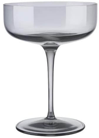 212 Main 10 oz Fuum Champagne Saucer Glass Smoke - Set of 4