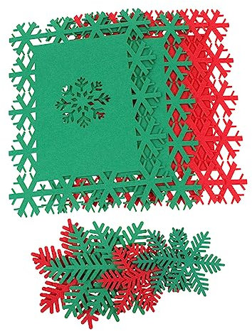 ABOOFAN 12pezzi Sottobicchieri in Feltro per Tazze da Tè Sottobicchieri Natalizi Decorazioni Natalizie per Tavola Colore Casuale