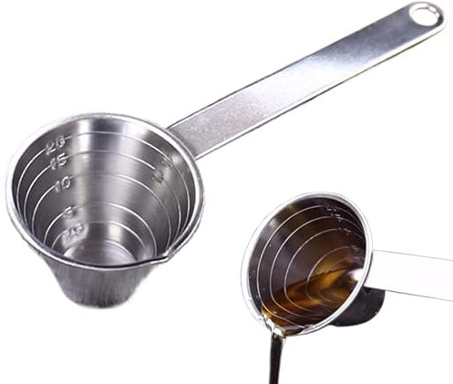 Cuillères à mesurer en acier inoxydable – Cuillère à mesurer en métal | Petite cuillère à mesurer en gramme en métal | Balance de cuisson portable | Gadgets de cuisine portables pour les repas