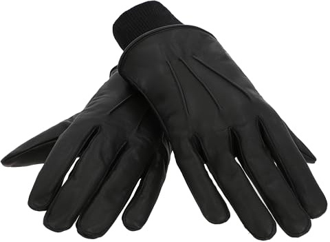 Gusti Läderhandskar Olav – handskar herr storlek svart läder, svart, XL