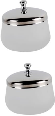 HAPINARY 2stücke Teiliges Mattiertes Nagelentferner Glas Mit Edelstahldeckel Runde Maniküre Tassen Für Nagellackentferner Geeignet Für Nagelstudios Und Privaten Gebrauch Tragbar