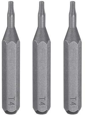 QUARKZMAN 3pz Punte Cacciavite T4 Torx 5/32 Esagonale 28mm Lunghezza Stellare aimanté 6 Punti Testa Punte Esagonali in Acciaio S2 per Cacciaviti Elettrici Manuali Riparazione Precisione