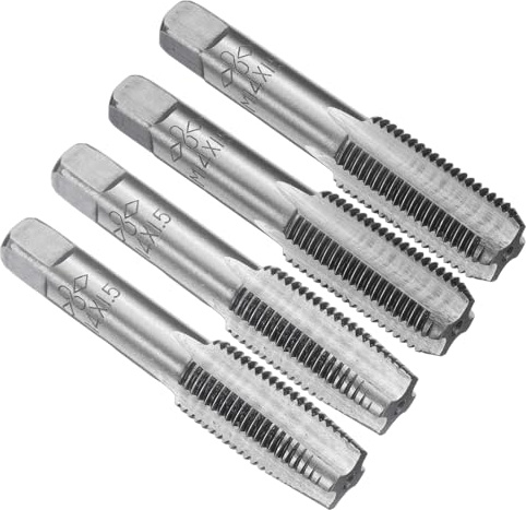 QUARKZMAN 2 Juegos De Machos Manuales Métricos, M14 x 1.5 H2 Roscado Cónico + Macho De Fondo, Acero Aleado 9CrSi Kit De Herramientas Para Roscado Y Fresado