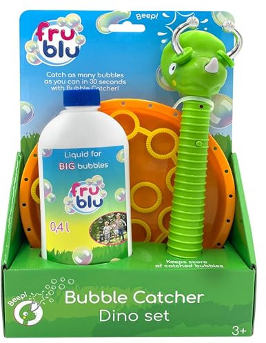 Kit para Hacer y atrapar Burbujas de jabón de Dinosaurio, atrapa Burbujas + líquido 400ml Máquina de pompas de jabón Máquina de Burbujas Juguete para niños de Jardín Cumpleaños (0913)
