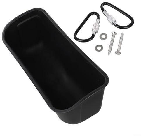 Hygienischer Futtertrog für Hühner, perfekt für Enten und andere Kleintiere (schwarz)