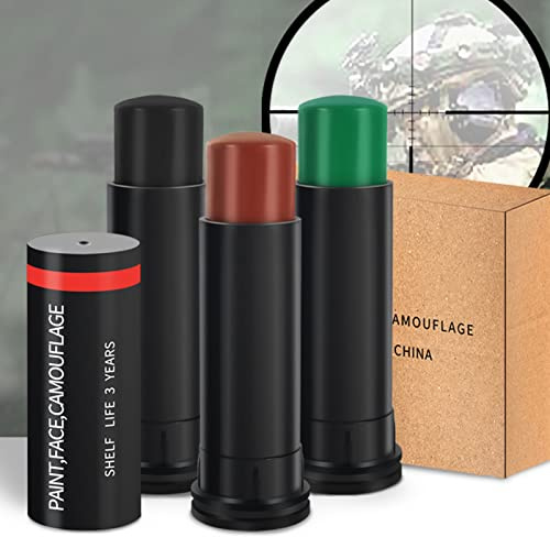 Fafeicy Paint Camo Camo Easy Clean Sticks Green Non bisé Noir pour la Chasse Camouflage Military Rôle Accessoires Paintball Accessoires Woodland Maquillage Jungle