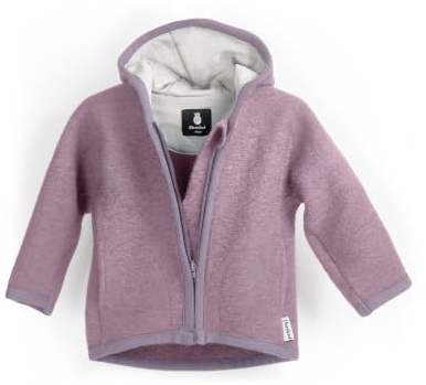 Ehrenkind® Walkjacke Flieder Gr. 98/104 | Jacke für Kind aus Merino Schurwolle mit Reißverschluss | Walk Jacke für Baby