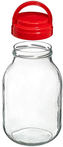 lilawelt24 3L Vorratsgläser Gurkenglas, Einmachglas, Einmachgläser, Glasballon, Vorratsglas, Einweckgläser konservierung Konservengläser