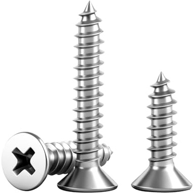 BACSHBY 20 piezas Tornillos para Madera M6x30mm con Cabeza Plana en Cruz,Tornillos Autorroscantes con Cabeza Avellanada para Madera, Muebles