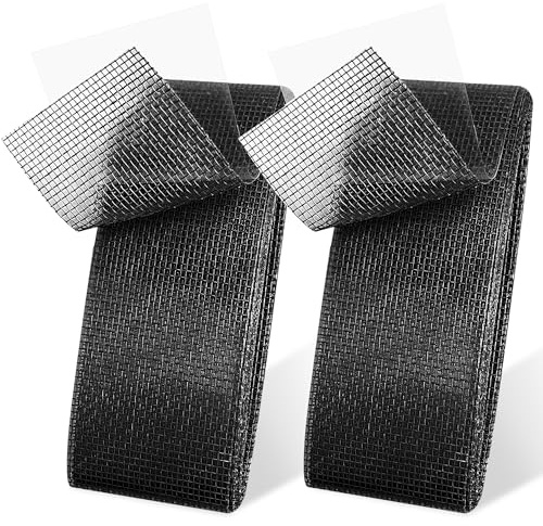 Yurifaz 2 Pezzi Nastro Riparazione Zanzariere, 50 mm x 5 m Nastro Adesivo per Riparare Zanzariere, Nastro in Fibra di Vetro per Zanzariere Ripara per DIY Zanzariera
