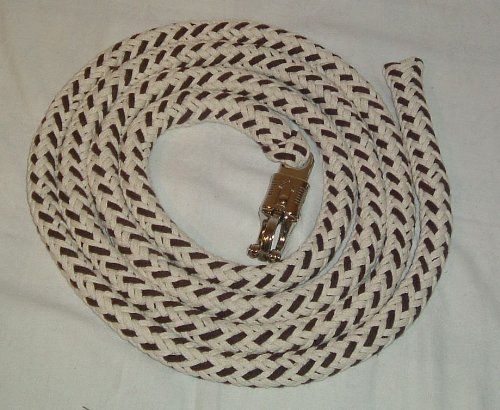 Pferdeseile_DE Jumbo Führstrick Extra Dick Braun/Natur mit Panikhaken 3 Meter