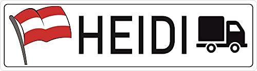 Nummernschild mit Text oder Namen selbst gestalten ✓ Witterungsbeständig ✓ Austria Österreich Flagge Individuelle Namensschilder, Aluminium-Schild | Autoschild mit Fahne | Aluschild, Kfz-Kennzeichen