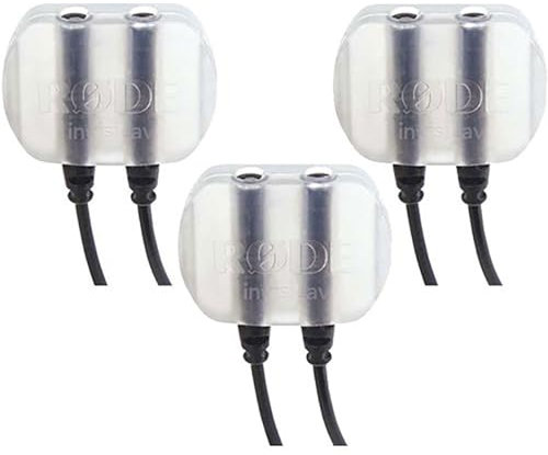 RØDE invisiLav (Pacchetto da 3) Supporto trasparente per microfoni Lavalier, pacchetto da 3