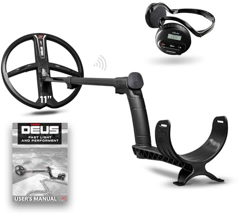 XP Metal Detectors Deus - Weatherproof and Fully Wireless, Ideal for Treasure and relic Hunting - 11” X35 Coil (35 Frequencies), Remote Control, WS4 Headphones, S-Telescopic Stem (DEUS-28X35WS4E)