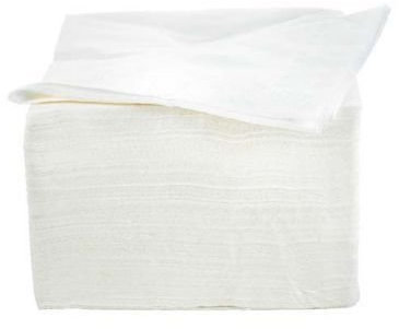 Lakeland Disposable 3-Ply Paper Napkins, Pack of 100 - White