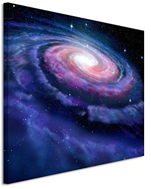 Paul Sinus Art Kunstfoto auf Leinwand 60x40cm Illustration – Spiralförmige Galaxie auf Leinwand exklusives Wandbild moderne Fotografie für ihre Wand in vielen Größen