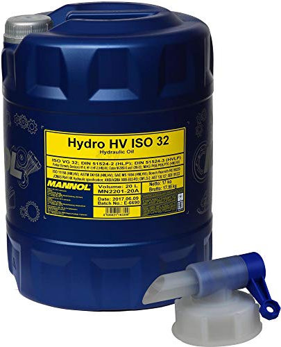 20 L Mannol Hydro HV ISO 32 Hydrauliköl HVLP 32 Öl Oil DIN 51524/3 + Auslaufhahn