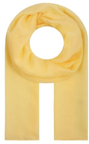 Majea Tuch Lima schmal geschnittenes Damen-Halstuch uni Schal einfarbig Sommerschal Sommer Halstuch (880010) (gelb)