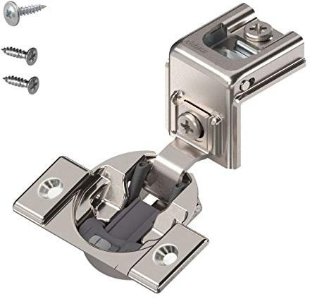 Blum 39C355B.24 Compact BLUMOTION 39C Scharnier, Soft-Close, 110 Grad, 1-1/2 Auflage, zum Anschrauben mit Schraubensatz (4)