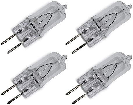 lumenivo Microwave Light Bulbs 120v 20w GY6.35 T4 and Small Appliance Replacement Bulbs Over Stove Light Bulb – Halogen Oven Light Bulb for Oven Range - Microwave Light Bulbs Under Hood - 4 Pack