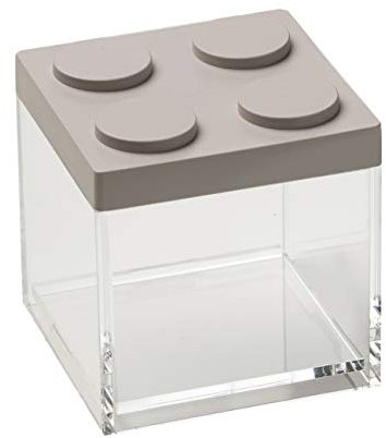 OMADA Design Contenitore mattoncino per alimenti da 500 ml con coperchio impilabile e recipiente trasparente di alta qualità - Linea Brickstore