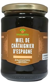 Miel de châtaignier d'Espagne pur - 500g Poids net -miel naturel - immunite BOOSTER