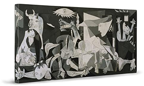 ShopArt Fine Art Prints Quadro - Pablo Picasso, Guernica - Stampa su Tela - Riproduzione Artigianale Digitalizzata - Pronto da Appendere, 50x100 cm