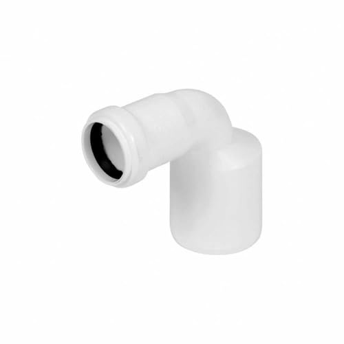 Gomito a spinta bianco - Riduttore a 90° - 32 mm / 50 mm - Tubo di scarico di conversione del tubo di scarico per lavabo/tubo di scarico in plastica polipropilene