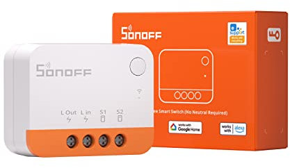 No Neutral Wire Required, SONOFF ZBMINIL2 Zigbee Smart Light Switch (2 Way), Works with Alexa, SmartThings Hub, Google Home&SONOFF ZBBridge-P, ZigBee Hub Required