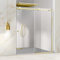 Glissando Porte de douche coulissante Doré Dimensions : 150 x 205 cm à partir de (140/150/160/170/180 x 205 cm) - Cabine de douche coulissante en verre transparent (150 x 205 cm, droite)